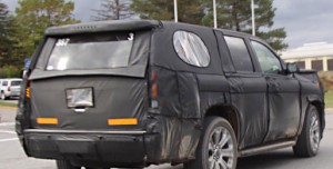 Cadillac Escalade 2014, шпионские снимки, вид сзади